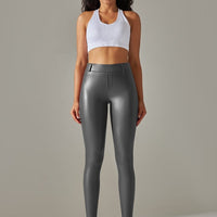 Legging Simili Cuir Intérieur Velours | Yogaova