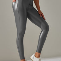 Legging Simili Cuir Intérieur Velours | Yogaova