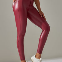 Legging Simili Cuir Intérieur Velours | Yogaova