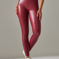 Legging Simili Cuir Intérieur Velours | Yogaova