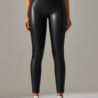 Legging Simili Cuir Intérieur Velours | Yogaova