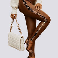 Legging Simili Cuir Léopard | Yogaova