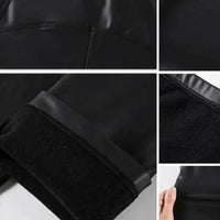 Legging Simili Cuir Sculptant Polaire | Yogaova