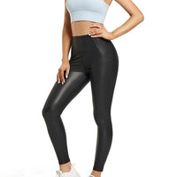 Legging Simili Cuir Sculptant Polaire | Yogaova