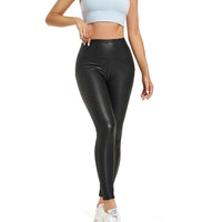 Legging Simili Cuir Sculptant Polaire | Yogaova