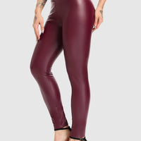 Legging Simili Cuir Taille Haute | Yogaova