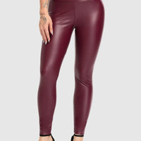 Legging Simili Cuir Taille Haute | Yogaova