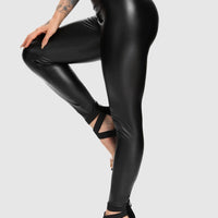Legging Simili Cuir Taille Haute | Yogaova