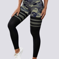 Legging Sport Camouflage Maintien Ferme Taille Haute (Poches) | Yogaova