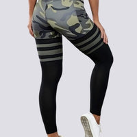 Legging Sport Camouflage Maintien Ferme Taille Haute (Poches) | Yogaova