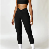 Legging Sport Ceinture Plissée - Tendance 2024 | Yogaova