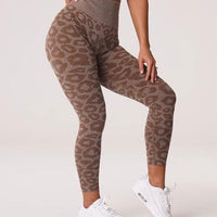 Legging Sport Imprimé Léopard Push Up (Sans Couture) | Yogaova