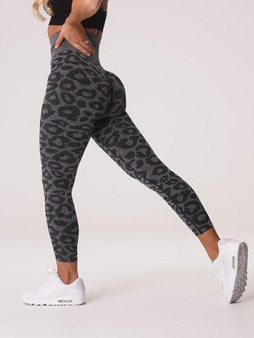 Legging Sport Imprimé Léopard Push Up (Sans Couture) | Yogaova