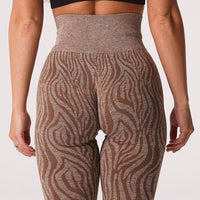 Legging Sport Sans Couture Imprimé Zèbre | Yogaova