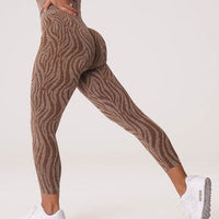 Legging Sport Sans Couture Imprimé Zèbre | Yogaova