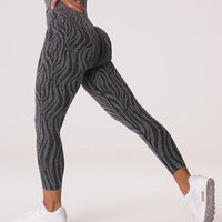 Legging Sport Sans Couture Imprimé Zèbre | Yogaova