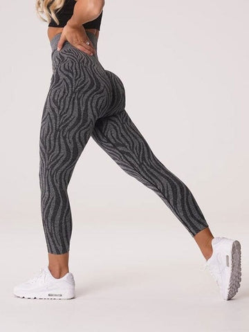 Legging Sport Sans Couture Imprimé Zèbre | Yogaova