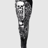 Legging Tête de Mort et Lion | Yogaova