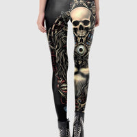 Legging Tête de Mort et Lion | Yogaova