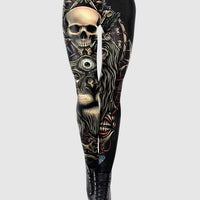 Legging Tête de Mort et Lion | Yogaova