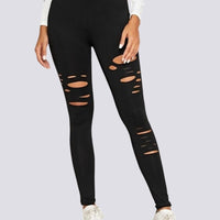 Legging Troué Noir | Yogaova