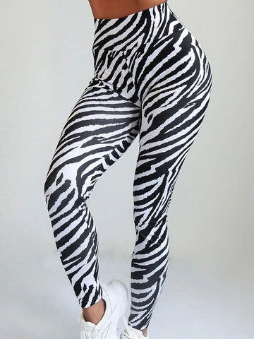 Legging Zèbre Noir et Blanc | Yogaova