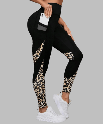 Pantalon de Yoga Femme Bicolore Tendance