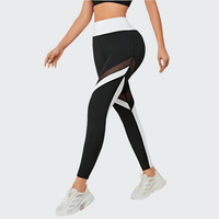 Pantalon de Yoga Femme en Maille Colorblock