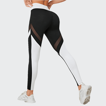 Pantalon de Yoga Femme en Maille Colorblock