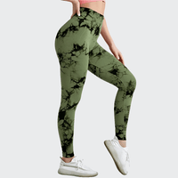 Pantalon de Yoga Femme Slim à Motifs Peints