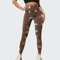 Pantalon de Yoga Femme Slim à Motifs Peints