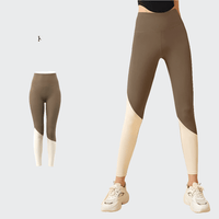 Pantalon de Yoga Femme Slim Bicolore