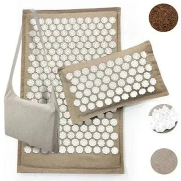 Set Tapis d'Acupression Blanc 3 Pièces