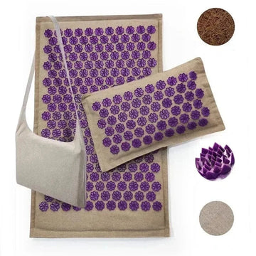 Set Tapis d'Acupression Violet 3 Pièces