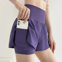 Short de Yoga Femme Tendance avec Poche