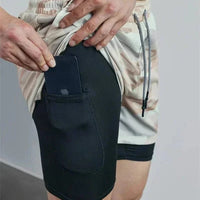 Short de Yoga Homme Multi-Poches
