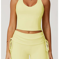Short Fitness Femme Sculptant – Taille Haute | Yogaova
