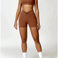 Short Sport Moulant Ceinture Plissée - Tendance 2024 | Yogaova