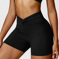 Short Sport Moulant Ceinture Plissée - Tendance 2024 | Yogaova