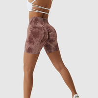 Short Sport Taille Haute Push Up Imprimé | Yogaova