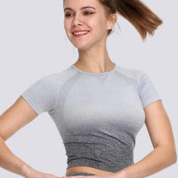 T-Shirt Sport Dégradé Manches Courtes | Yogaova