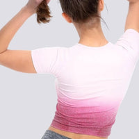 T-Shirt Sport Dégradé Manches Courtes | Yogaova