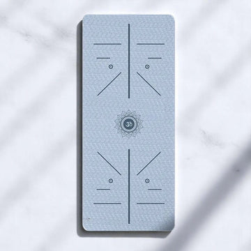 tapis de yoga antidérapant bleu