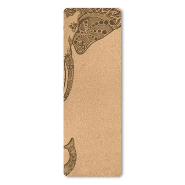 Tapis de Yoga en Liège Naturel Motif Éléphant 4mm