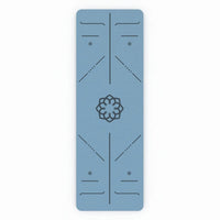 tapis de yoga naturel bleu