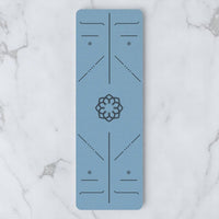 tapis de yoga naturel bleu