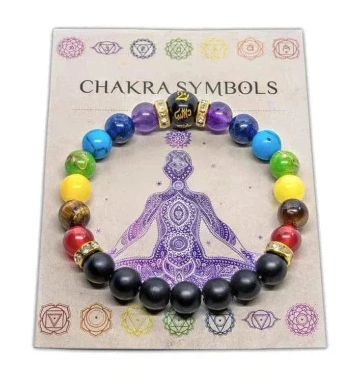 Bracelet 7 Chakras Symboles Zen