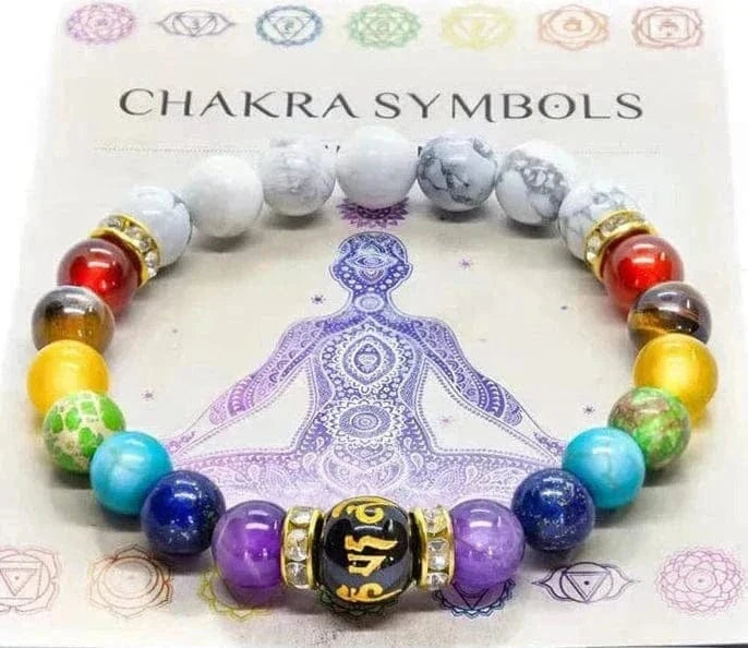 Bracelet 7 Chakras Symboles Zen
