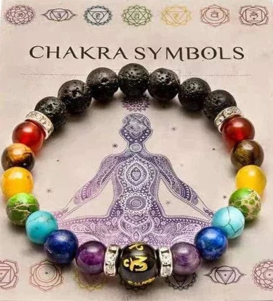 Bracelet 7 Chakras Symboles Zen