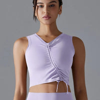 Brassière de Sport à Lacets - Noir | Yogaova